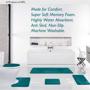 Tapis de salle de bain en coton doux et absorbant, écologique, imperméable, antidérapant pour la maison et l'hôtel à bas prix - Product Image 4