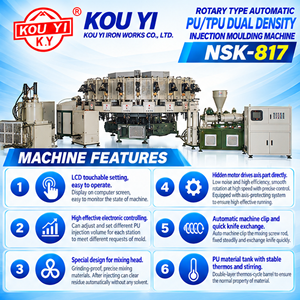 เครื่องฉีดขึ้นรูป PU/TPU แบบหมุนอัตโนมัติ 24/30 สถานี สำหรับรองเท้าทำงาน PU และรองเท้านิรภัย - Product Image 2