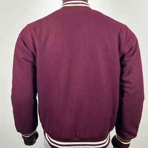 Veste universitaire de baseball personnalisée à prix abordable pour hommes, en laine, col montant, style Letterman, vente en gros pour l'hiver - Product Image 2