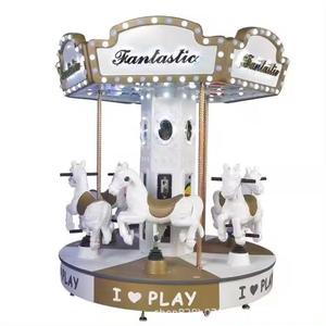 Manège durable pour 6 joueurs, équipement d'amusement construit en FRP et acier, capacité de 300 kg, éclairage LED coloré et musique - Product Image 5