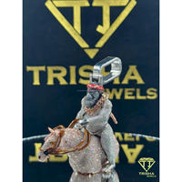 Colgante personalizado hecho a mano con diamantes de moissanita VVS en plata de ley 925, joyería hip hop de Trisha Jewels