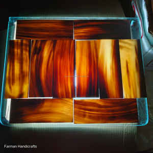 Élégante plaque en corne de buffle faite à la main, écologique, blanc clair et brun clair, matériau naturel pour montures optiques, vente en gros - Product Image 6