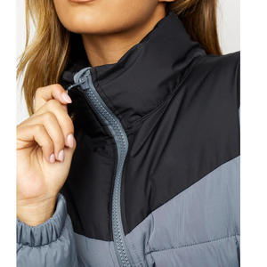 Custom Women's <b>Cropped</b> <b>Puffer</b> <b>Jacket</b> Fashion Winter Outerwear Private Label Apparel Production - Product Image 4