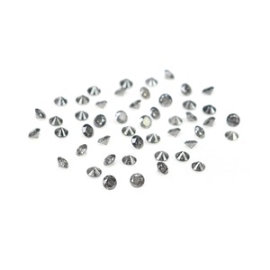 Diamant naturel sel et poivre 1,80 mm, taille ronde, diamant brut, taille brillant rond, pierre précieuse naturelle pour bijoux en gros - Product Image 5