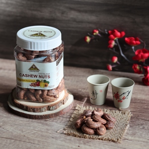 Special Wholesale Offer Dong Phu Organic Premium Unshelled W180 Vietnam Roasted Buttery Salty Cashew Kernels 500g <b>Square</b> Jar - Product Image 5