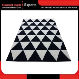 Vente de tapis indiens en laine faits à la main, abstraits et modernes, tapis tuftés à la main par des artisans, tapis de cuisine, tapis brodés, fournisseur d'usine, vente en gros - Product Image 5