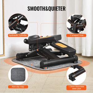 Mini Stepper Idraulico per Fitness con Bande di Resistenza, Allenamento Completo del Corpo, Stepper per Esercizi a Casa - Product Image 3