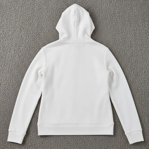 Sudadera con Capucha para Mujer, Moderna y de Invierno, de Poliéster/Algodón, Antidesgarro, Resistente al Viento, Transpirable, Color Blanco, con Cierre - Product Image 2