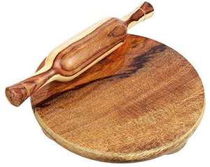 Tabla de amasar de madera profesional y juego de rodillo para amasar masa, hornear galletas y pan - Product Image 1