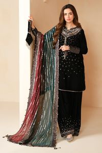 Robes de soirée pakistanaises élégantes brodées, ensemble 3 pièces, tailles et couleurs personnalisées, mode traditionnelle - Product Image 2
