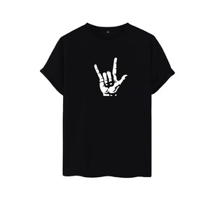 อาลีโรซเสื้อยืดคอกลมแขนสั้นพิมพ์ลายการ์ตูนระบายอากาศได้ดี 220 กรัม โลโก้ด้านหน้า ผ้าฝ้าย 100% สไตล์ลำลองแนวสตรีท - Product Image 1