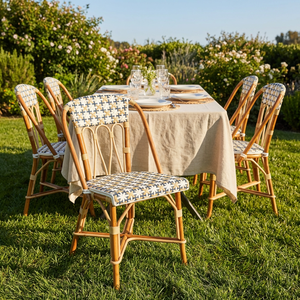 Chaise en rotin de style <span class=keywords><strong>bistrot</strong></span> français, faite à la main, empilable, design, pour café semi-extérieur, restaurant, terrasse, mobilier de jardin - Product Image 2