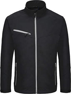 Veste Softshell à Capuche Imperméable et Respirante à Col Montant Enduit pour Homme, Séchage Rapide, en Tissu Polyester/Spandex, Style Streetwear - Product Image 4