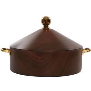 Luxury Gold Wire Chafing Dish Patterned Cutout Dome Lid Hot Pot Premium Food <b>Warmer</b> Casserole Catering Buffet Server - Product Image 3