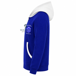 เสื้อฮู้ดซิปผู้หญิง Zeta Phi Beta Sorority สีแทน แต่งฮู้ดตัดสี ซิปยาว แขนยาว ปักอักษรกรีก สไตล์ลำลอง - Product Image 3