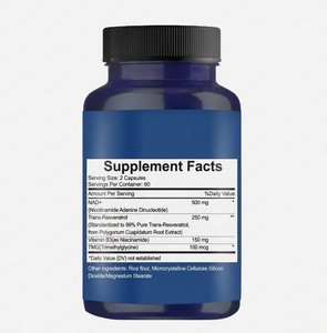 Cápsulas de Suplemento Dietético de NAD+ y Resveratrol de Marca Privada Premium para Apoyo Energético Celular - Product Image 2