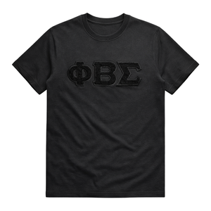 Camiseta de Chenilla Negra Sólida Phi Beta Sigma para Hombre, Tela Premium, Ajuste Cómodo, Ropa de Fraternidad Griega, Uso Casual - Product Image 4