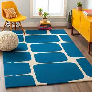 Tapis en laine de luxe de haute qualité, tufté à la main, avec design personnalisé, en latex, textiles indiens, vente en gros pour salon - Product Image 1