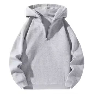 Sweat à capuche zippé pour homme, style moderne, décontracté, en tissu polaire doux, coupe ample, pour l'extérieur - Product Image 4