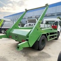 Euro 3 dongfeng RHD 4*2 bras oscillant camion à ordures nouvelle assainissement municipal bras rouleau véhicule à ordures