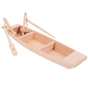 Sculpture de bateau en bois décorative pour table, thème nautique côtier, accent de décoration pour étagère de salon, idéale pour les maisons de plage - Product Image 1