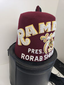 Sombrero Fez de Lana Blanco para Mujer Shriners DOI 2026, Sombrero Masónico de Alta Calidad, Personalizado, Más Vendido - Product Image 2