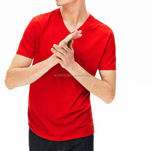 T-shirts pour hommes à col en V, tricotés, 100% coton, respirants, séchage rapide, style streetwear, design personnalisé, prix compétitif, faible MOQ - Product Image 6