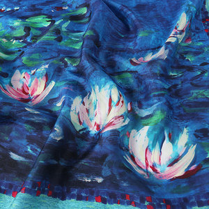 Silk Scarf Modern Pattern Fabric For Office Casual Travel And Daily Lifestyle Wear Silk Scarf - Product Image 6