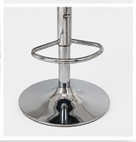 Tabouret de bar pivotant moderne beige capitonné avec base en chrome, hauteur réglable, en cuir PU, pour entrée, école, cuisine, café