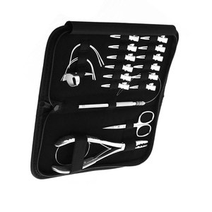 Professional Hair Extension Plier Kit Micro Ring <b>Beads</b> Loop <b>Needle</b> Pulling Hook Tool Hair Extension Installation Removal Kit - Product Image 5