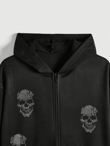 เสื้อฮู้ดดี้ผ้าฟลีซสำหรับฤดูใบไม้ผลิ ดีไซน์ทันสมัยสำหรับทุกเพศ ประดับด้วยคริสตัล ผลิตจากผ้าฝ้าย 100% ขายดี ระบายอากาศได้ดี ซักง่าย มีสีให้เลือกตามสั่งสำหรับผู้ชาย - Product Image 6