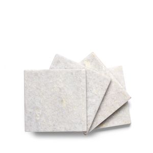 High Quality <b>Marble</b> <b>Coasters</b> Set Of Six With Holder For Coffee Table Dining Room And Office Desk Organization - Product Image 1