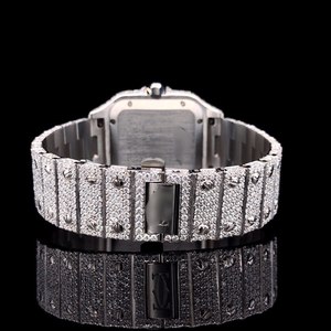 Montre en moissanite en gros, fabricant de montres en moissanite, montre en moissanite entièrement sertie pour mariage de luxe - Product Image 1
