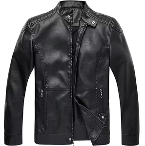 Veste en cuir pour homme de qualité supérieure, coupe ajustée, style motard |   Veste en cuir respirante coupe-vent tendance |   Vente en gros sur mesure - Product Image 1