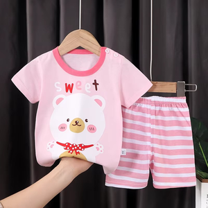 Vêtements pour enfants en gros pour l'été, t-shirt à manches courtes pour bébé, ensemble de vêtements pour garçons, printemps, 100% coton - Product Image 6