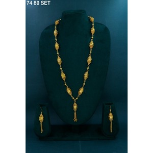 New Middle East Jewelry Gold plated Artificial Jewellery Set for Women Earrings Necklace Alloy Jewelry Set with Necklace Earring - Product Image 3