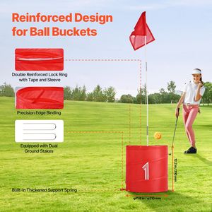 Secchio portatile esterno 3 fori gioco di Golf per i bambini e gli adulti per il cortile sport di intrattenimento - Product Image 4