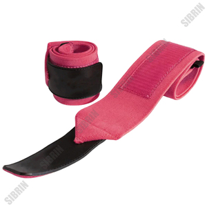 Sibrin Custom Logo Print Womens <b>Pink</b> Wrist <b>Wraps</b> Heavy Duty braces Support for Powerlifting Weightlifting Wrist Support 18 Inch - Product Image 1