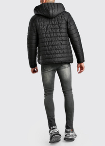 Custom Winter Quilted Puffer <b>Jacket</b> Men Wholesale Canvas Zipper Closure Plus Size Regular <b>Waterproof</b> <b>Padded</b> Print - Product Image 4