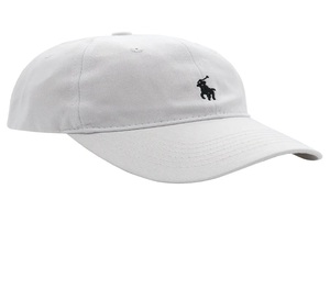 Gorra de Béisbol Blanca con Estampado por Transferencia de Calor y Bordado, Ajustable, de 6 Paneles, de Sarga de Algodón, Unisex, Deportiva, con Hebilla Metálica - Product Image 1