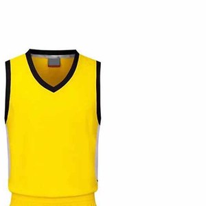 ชุดบาสเก็ตบอลแบบยูนิเซ็กซ์ สีเหลือง เสื้อแขนกุด กางเกงขาสั้น คอวี ระบายอากาศได้ดี ซับเหงื่อ ยืดได้สี่ทิศทาง เป็นมิตรกับสิ่งแวดล้อม - Product Image 6