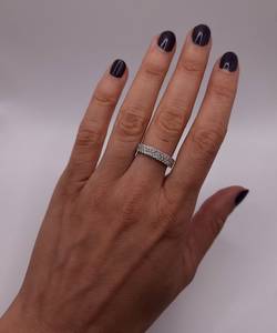 Anillo de Diamantes Cultivados en Laboratorio de 0.80 CT en Oro de 14K para Mujer |   Elegante Anillo de Diamantes para Aniversario de Bodas |   Joyería nupcial apilable - Product Image 5