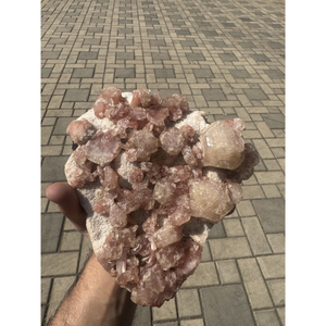 Premium <b>Pink</b> Apophyllite Stilbite on White Heulandite Crystal Natural Mineral Stone for <b>Healing</b> and Wholesale Supply - Product Image 1