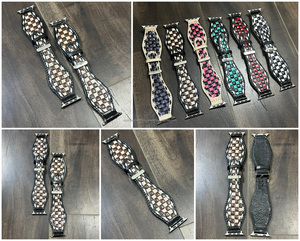 Bracelets de montre en cuir à carreaux, personnalisés, de luxe, faits à la main, avec boucle à dégagement rapide, en cuir véritable, pour unisexe, nouveauté 2026 - Product Image 3