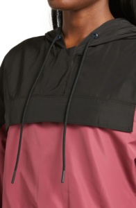 Veste coupe-vent à capuche pour femme, logo personnalisé, nylon, style décontracté, veste courte - Product Image 4