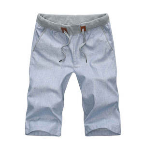 Shorts chino pour homme, taille haute, 100% coton, style smart casual, avec poches, couleur unie, légers, respirants, logo personnalisé - Product Image 1