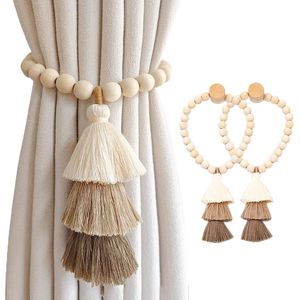 Fermacurto in Legno Magnetici Fatti a Mano, Set da 2 Pezzi, Semplici ed Eleganti, Accessori Decorativi da Parete per Bastoni e Binari per Tende - Product Image 3