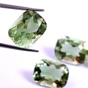 5X7MM Natural Green Amethyst <b>Long</b> <b>Cushion</b> Cut Faceted Calibrated Loose Gemstone Jewelry Making Wholesale Lot - Product Image 3