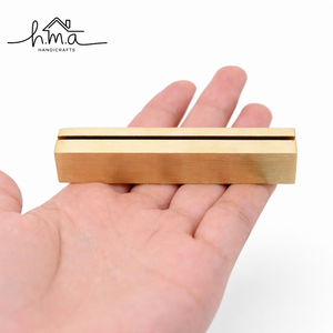 Gold Rectangular Bar <b>Card</b> Holder Minimalist Slim Block Shape Business <b>Card</b> Display Stand For Desk And <b>Table</b> Decor - Product Image 1