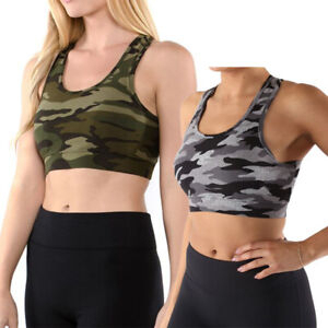 RIZNA ENTERPRISES Custom Heat-Transfer Sports Bra Ladies <b>Cross</b> Back Quick Dry Yoga Bra Tank <b>Top</b> Crop Spandex/Nylon High Support - Product Image 1